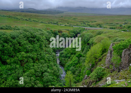 Lealt Wasserfall Isle of Skye Highlands Schottland Stockfoto