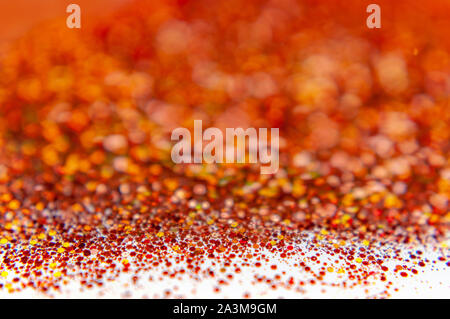Orange glitter glänzende Zusammenfassung Hintergrund, für Party, Beauty Studio oder Feier. Stockfoto