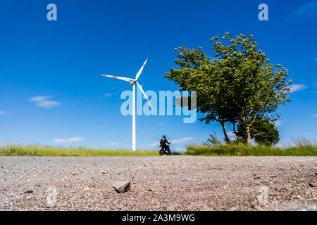 Windmühlen zur Stromerzeugung Stockfoto