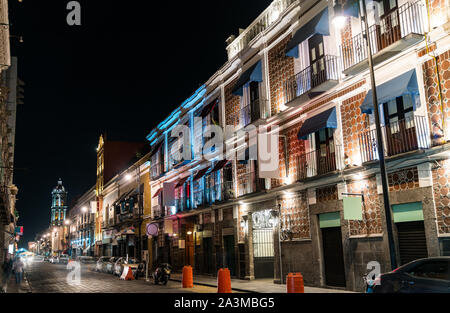 Traditionelle Gebäude in Puebla, Mexiko Stockfoto
