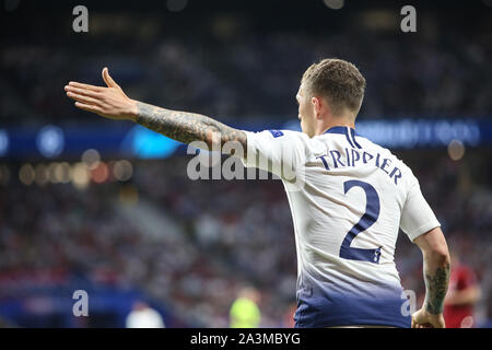 MADRID, Spanien - Juni 01, 2019: Kieran Trippier (Tottenham) dargestellt, während das Finale der UEFA Champions League 2019/20. Stockfoto