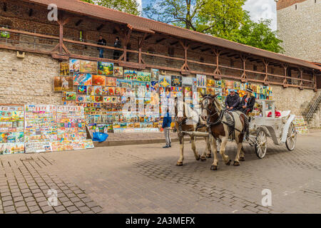 Eine typische Ansicht in Krakau Altstadt Stockfoto