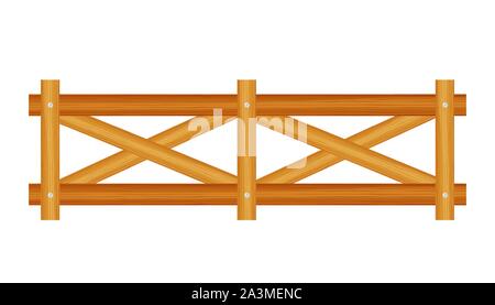 Lattenzaun, Holz- texturiert, abgerundeten Kanten. Vector lieferbar Abbildung. Stock Vektor