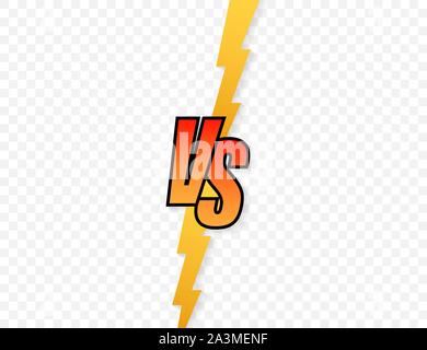 Versus logo vs Buchstaben für Sport und Kampf. Vector lieferbar Abbildung. Stock Vektor