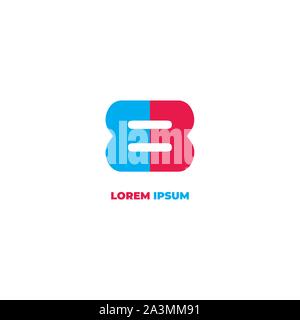Schreiben EB E3 oder alphabetische Logo Design Vorlage, erste Logo Konzept, Nummer 8 Symbol, Einfach, sauber Stock Vektor