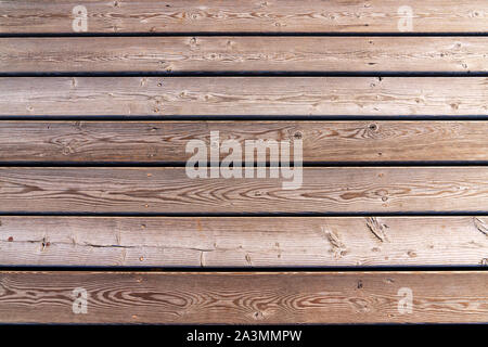 Alte Holz- Hintergrund mit horizontalen Bretter. Stockfoto