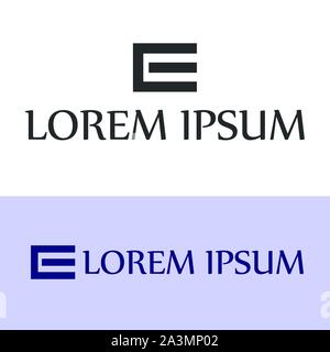 Buchstabe E Alphabetische Logo Design Vorlage, erste Logo Konzept, Einfach, sauber Stock Vektor