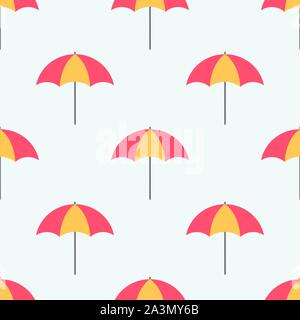 Bunte Sonnenschirme nahtlose Muster. Vector Illustration. Geschenkpapier Design. Stock Vektor
