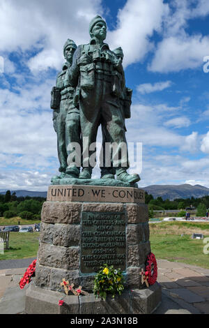 Commando Memorial - Kategorie A aufgeführt Denkmal für die British Commando Forces im Zweiten Weltkrieg Spean Bridge Lochaber schottischen Highlands Schottland verloren Stockfoto