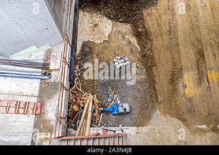 Baustelle Blick von oben Stockfoto