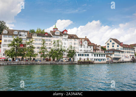 Limmat Fluss in Zürcher Landschaft, Schweiz Stockfoto