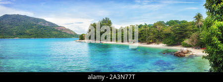 Panorama der asiatischen Paradise Beach in Thailand Stockfoto