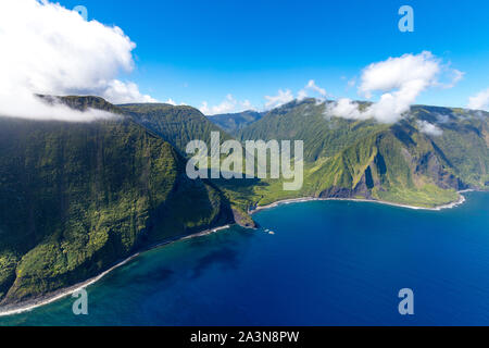 Wailau Tal, North Shore, Molokai, Hawaii Stockfoto