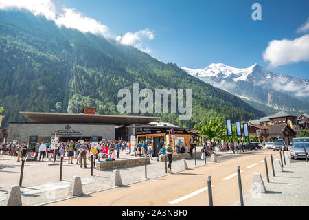 Chamonix in der Stadt, Frankreich Stockfoto