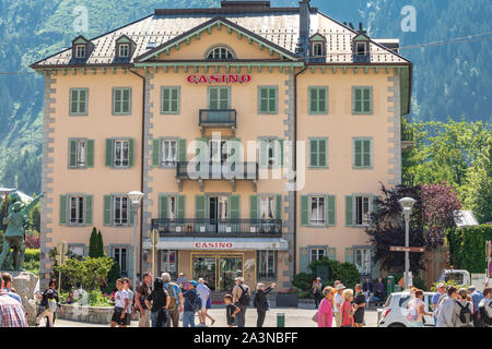 Chamonix in der Stadt, Frankreich Stockfoto