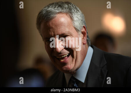 Hunters Point Bibliothek Grand Opening, New York, USA - 24 Sep 2019 - New York Bürgermeister Bill De Blasio Stockfoto