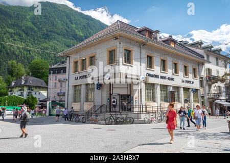 Chamonix in der Stadt, Frankreich Stockfoto