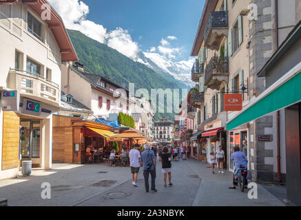 Chamonix in der Stadt, Frankreich Stockfoto