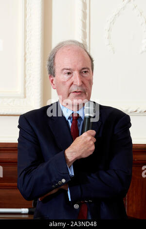 Charles Moore in den Oldie literarische Mittagessen; 08/10/19. Stockfoto