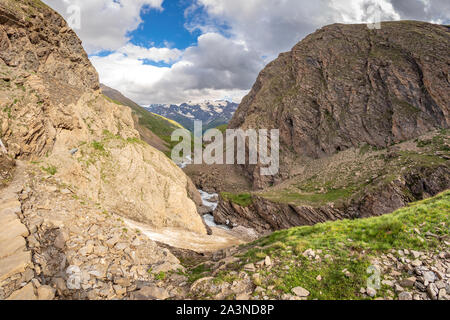 Bonneval-sur-Arc in der Region Auvergne-<unk> ône-Alpen, Frankreich Stockfoto