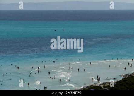 Mediterranean Beach in der Spiaggia La Pelosa, Stintino, Sardinien, Italien Stockfoto