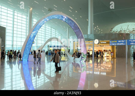 Der internationale Flughafen Incehon in der Nähe von Seoul, Südkorea. Stockfoto