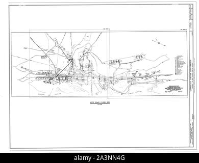 Site Plan (1935-1936) - Kennecott Copper Corporation, am Copper River und Northwestern Railroad, Kennicott, valdez-cordova Census Area, AK HAER AK, 20-MCAR, 1 (Blatt 2 von 4) Stockfoto