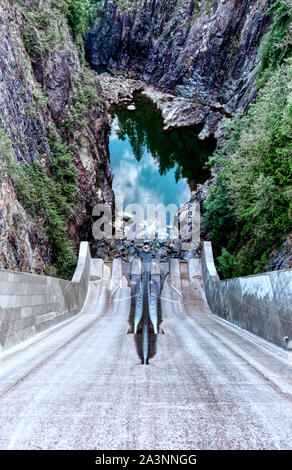 Blick von oben auf die Cleveland Damm in North Vancouver, Kanada Stockfoto