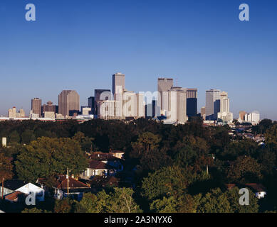 Skyline, New Orleans, Louisiana skyline Central Business District von Algier gesehen Stockfoto