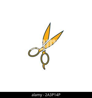 Symbol Schere. Umrisse gefüllt kreative Anklicken von Friseur icons Collection. Premium Symbol Schere für Ui, ux, Anwendungen, Software und Infografiken Stock Vektor