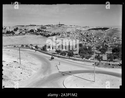 Pisten von Zion. Mt. der Oliven & Siloah aus der ganzen das Tal Hinnom (fr [om] Gov't Druckmaschine) Stockfoto