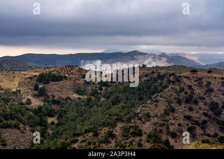 Blick auf die Wüste von Tabernas in der Provinz von Almeria, Spanien Stockfoto