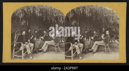 Soldaten aus der 134 Illinois Volunteer Infantry Karten bei Columbus, Kentucky Stockfoto