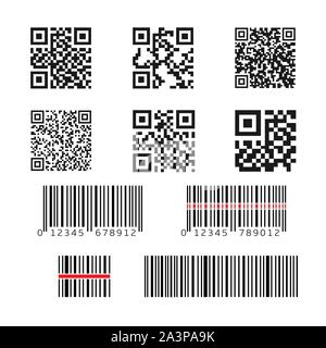 QR Code eingestellt Stock Vektor