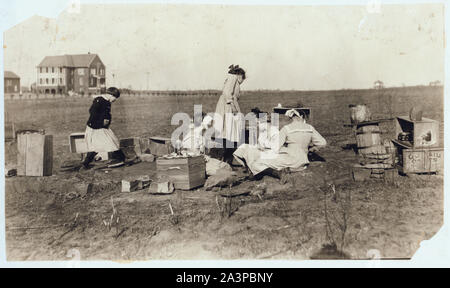 Einige original spielen Häuser konzipiert und von Mädchen an der Oklahoma Schule für Blinde ausgeführt. Siehe Ellis Bericht. Stockfoto