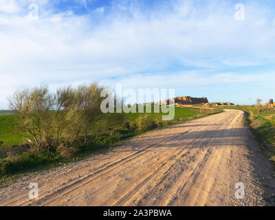 Barrancas de Calaña Castrejón und sedimentären Bildung der Fluss Tejo, zwischen den Gemeinden von Burujón, Albarreal de Tajo und La Pue Stockfoto