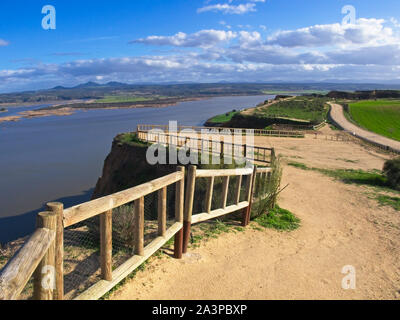 Barrancas de Calaña Castrejón und sedimentären Bildung der Fluss Tejo, zwischen den Gemeinden von Burujón, Albarreal de Tajo und La Pue Stockfoto