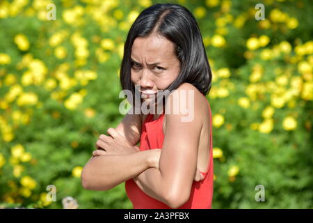 Hartnäckige weibliche Frau Stockfoto