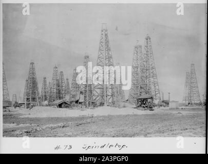 Spindletop [Spindletop, Beaumont, Port Arthur und die Umgebung, Texas - öl Industrie]. Stockfoto