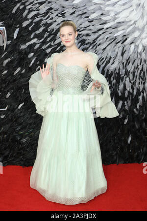 Elle Fanning, Malefiz: Herrin des Bösen - Europäische Premiere, BFI IMAX Waterloo, London, UK, 09. Oktober 2019, Foto von Richard Goldschmidt Stockfoto