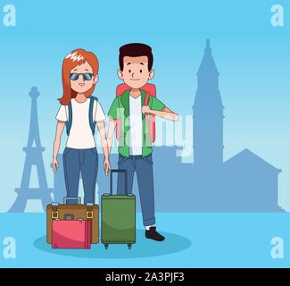 Gerne Touristen und Travel Design Stock Vektor