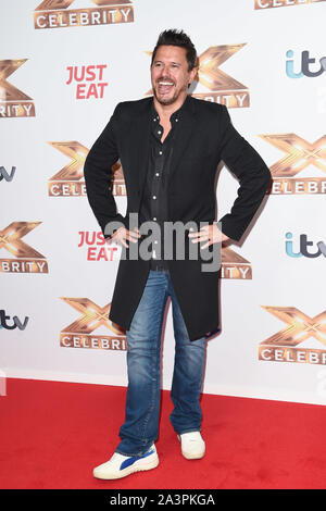 LONDON, GROSSBRITANNIEN. Oktober 09, 2019: Jeremy Edwards am Fotoshooting für "X-Factor: Celebrity', London. Bild: Steve Vas/Featureflash Credit: Paul Smith/Alamy leben Nachrichten Stockfoto