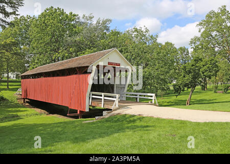 Cutler-Donahoe Brücke in Winterset, Iowa Stockfoto