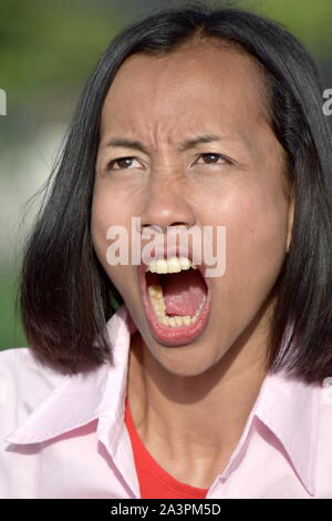 Eine attraktive weibliche Schreien Stockfoto
