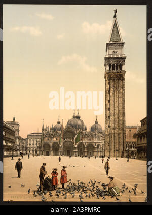 St. Mark's Place, mit Campanile, Venedig, Italien Drucken. 6978. Gedruckt in der unteren linken: 6978. P.Z. - Venedig Piazza San Marco Con Campanile. Teil: Blick auf Architektur und anderen Stätten in Italien in der Photochrom Print Collection. Titel von den Detroit Publishing Co., Katalog J - Ausland abschnitt, Detroit, Mich.: Detroit Publishing Company, 1905. Stockfoto