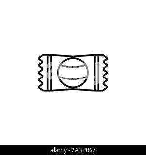 Bubble Gum sweet und Bonbons Symbol line Abbildung Stock Vektor
