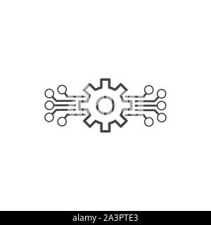 Elektronische Schaltung Symbol Leitung. Elektronisches Bauteil vektor
