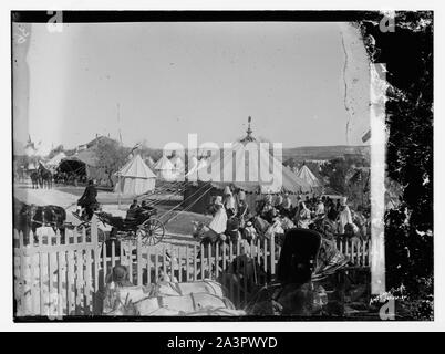 Besuch in Jerusalem von Wilhelm II. von Deutschland im Jahr 1898. Innenraum des Lagers. Stockfoto