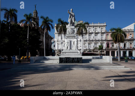 Statue von José Martí im Parque Central in Havanna, Kuba Stockfoto