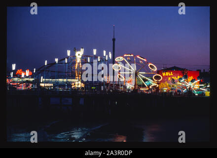 Steeplechase Pier Nacht, Atlantic City, New Jersey Stockfoto